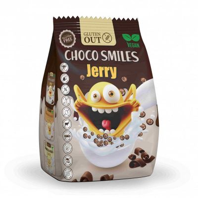 Gluten Out Jerry choco smiles glutenvrij