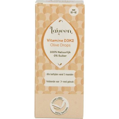 Foto van Laveen Olive drops vitamine D2 K2