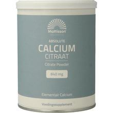 Foto van Mattisson Calcium citraat poeder - 21% elementair calcium