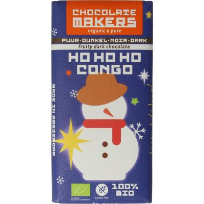 Chocolatemakers Kerstreep ho ho ho Congo 68% puur