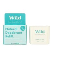 Wild Natural deodorant fresh cotton & sea salt refill