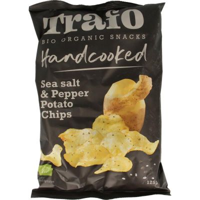 Trafo Chips handcooked zeezout & peper 125 gram - Zoutjes/chips