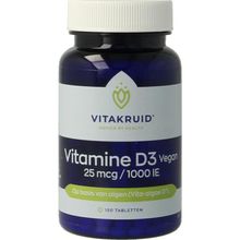 Foto van Vitakruid Vitamine D3 Vegan 25mcg /1000IE