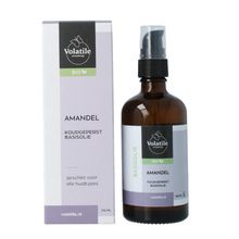 Foto van Volatile Amandel koudgeperst basisolie bio glazen fles