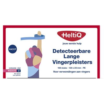 Foto van Heltiq Detect vingerpleister lang PE 120 x 20