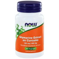 NOW Silymarine extract 150 mg en curcuma 350 mg