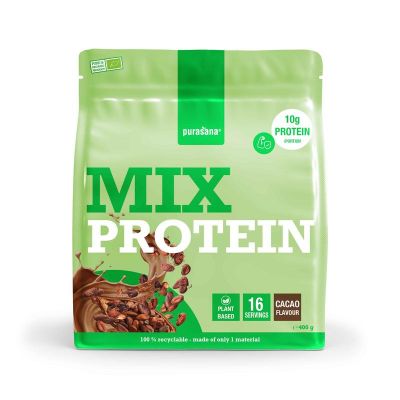 Purasana Plant protein mix cacao bio 400 gram - Overige producten