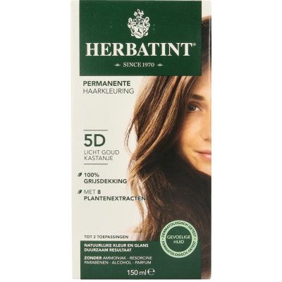 Herbatint 5D Licht goud kastanje 150 Milliliter - Haarkleuring