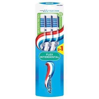 Aquafresh Tandenborstel flex interdental medium 3 stuks - Tandenborstel