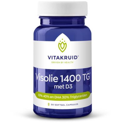 Vitakruid Visolie 1400 + D3 triglyceriden EPA 40% DHA 30%