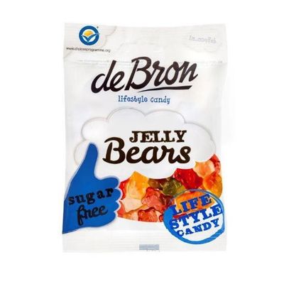 Gombeertjes/jelly bears suikervrij 90 gram - Snoepgoed suikervrij