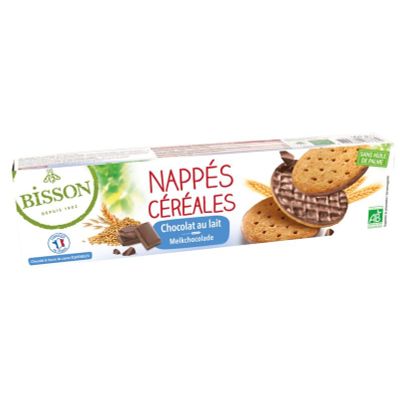 Bisson Pure chocolade frosted granenkoekjes bio