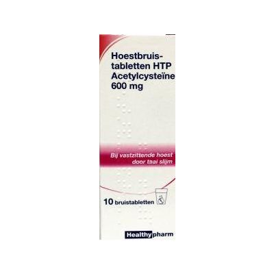 Healthypharm Acetylcysteine 600 mg 10 bruistabletten - Hoest