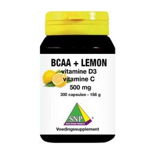 Foto van SNP BCAA Lemon vitamine D3 vitamine C 500 mg