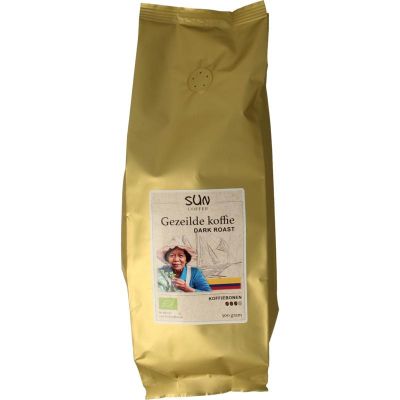 Sun Coffee Gezeilde koffiebonen dark roast bio Sun Coffee Gezeilde koffiebonen dark roast bio 500 gram - Koffie
