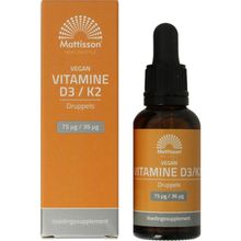 Foto van Mattisson Vitamine D3/K 25mcg/36mcg vegan