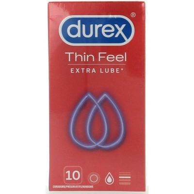 Durex Thin feel extra lube 10 stuks - Erotiek