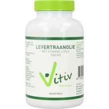 Foto van Vitiv Levertraanolie 100mg vitamine A D
