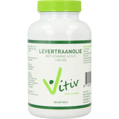 Vitiv Levertraanolie 100mg vitamine A D