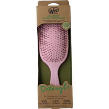 Foto van Wetbrush Go green paddle detangler pink