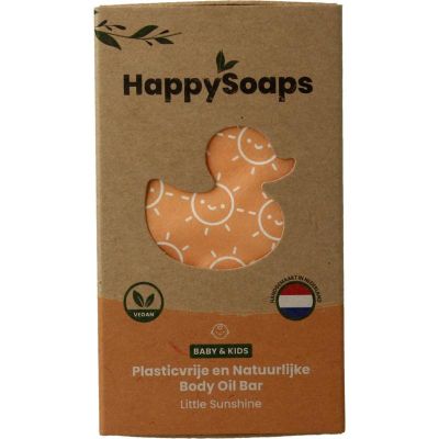 Happysoaps Baby & kids body oil bar little sunshine 60 gram - Babyverzorging
