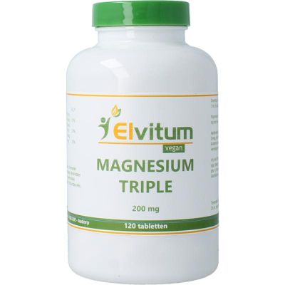 Elvitum Magnesium triple 200mg 120 tabletten - Mineralen enkel