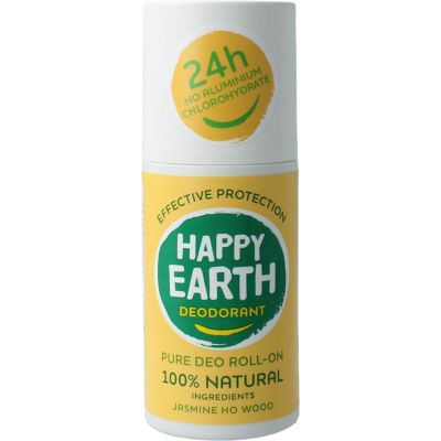 Happy Earth Deodorant roll on jasmine ho wood 75 milliliter - Deodorant