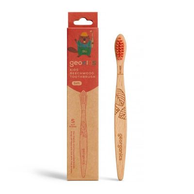 Georganics Toothbrush kids beechwood 1 stuks - Tandenborstel