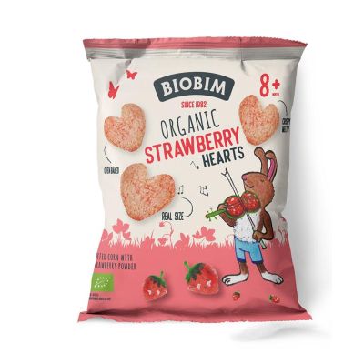 Biobim Strawberry hearts 8+ maanden