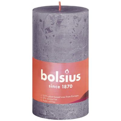 Bolsius Rustiek stompkaars shine 100/50 frosted lavender