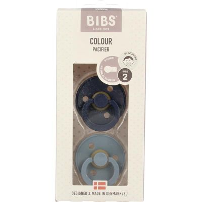 Bibs Fopspeen maat 2 - deep space/petrol 2pack 2 stuks - Babyflessen en benodigdheden