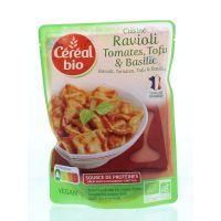 Cereal Ravioli tofu tomaat basilicum