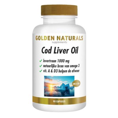 Golden Naturals Cod liver oil Golden Naturals Cod liver oil 90 capsules - Vetzuren