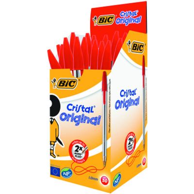 BIC Cristal pennen rood doos