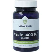 Vitakruid Visolie 1400 + D3 triglyceriden EPA 40% DHA 30% Foto van Vitakruid Visolie 1400 + D3 triglyceriden EPA 40% DHA 30%