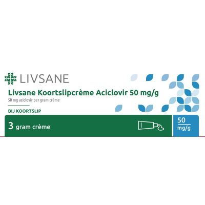 Livsane Koortslipcreme aciclovir 50 mg Livsane Koortslipcreme aciclovir 50 mg 3 gram - Koortslip
