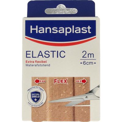Hansaplast Elastic 2m x 6cm 1 stuks - Pleisters