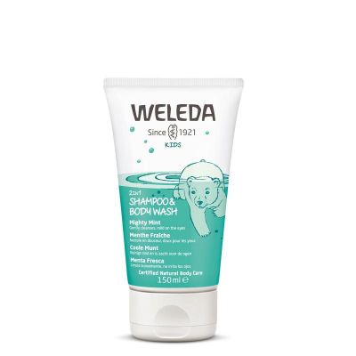 Weleda Kids 2 in 1 shower & shampoo coole munt