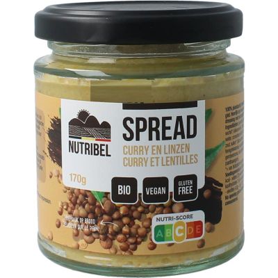 Foto van Nutribel Curry linzen spread glutenvrij bio