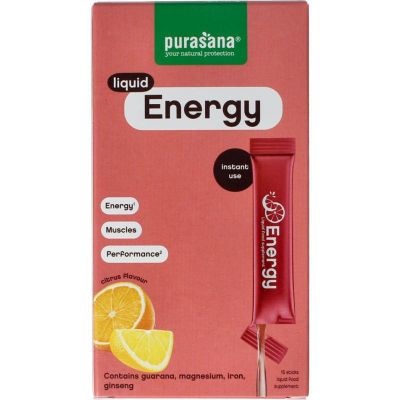 Purasana Energy liquid gelstick 10ml 15 stuks - Algemeen