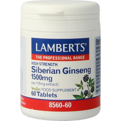 Lamberts Ginseng Siberisch 1500 mg 60 tabletten - Fytotherapie