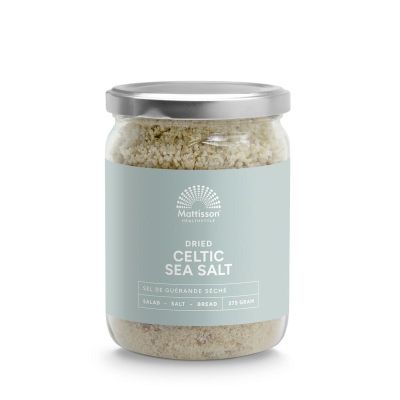 Mattisson Keltisch zeezout celtic sea salt gedroogd 375 gram - Keukenzout en specerijen