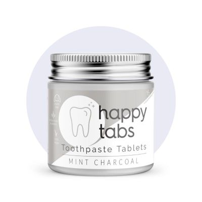 Happy Tabs Tandpasta tabletten mint charcoal fluoridevrij