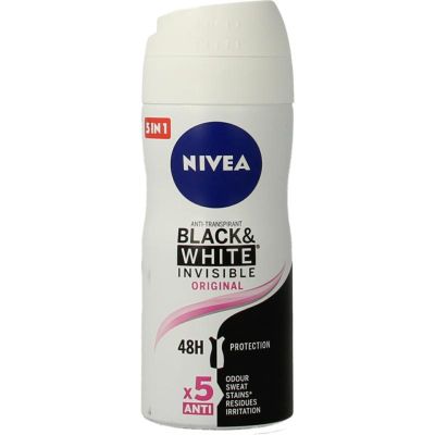 Foto van Nivea Deodorant black & white clear spray