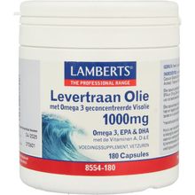 Foto van Lamberts Levertraanolie 1000mg