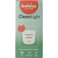 Bolsius Clean Light navulling cypress / Amber