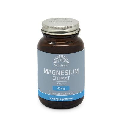 Mattisson Active magnesium citraat 400 mg 60 vcaps - Mineralen enkel