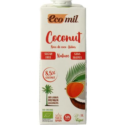 Ecomil Kokosmelk naturel Ecomil Kokosmelk naturel 1 liter - Dranken