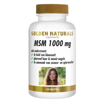 Golden Naturals MSM (zink & bioperine) 120 tabletten - Glucosaminen chondroitine MSM