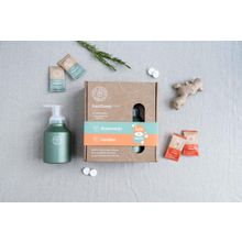 Foto van The Green Lab Co Handzeep premium starterset rozemarijn & gember